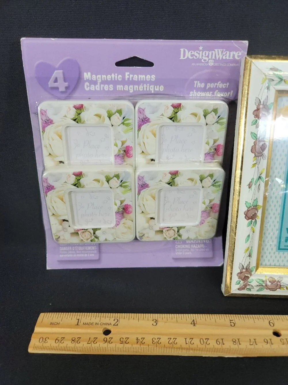 Vintage Wedding Bridal Floral Photo Frames Lot 9 DesignWare Magnetic NOS